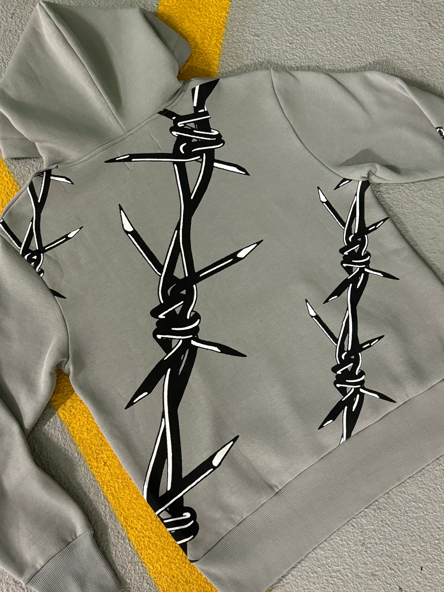 Barbed Wire Hoodie (Grey)