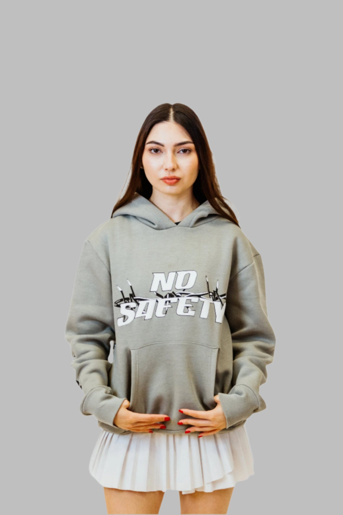 Barbed Wire Hoodie (Grey)