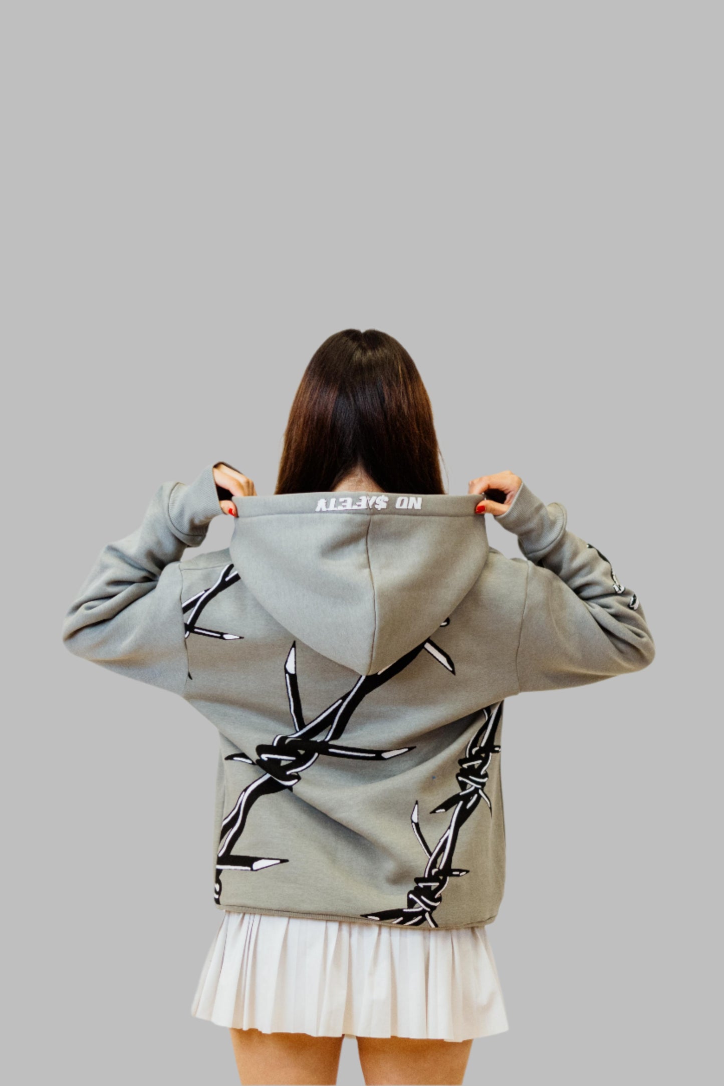 Barbed Wire Hoodie (Grey)