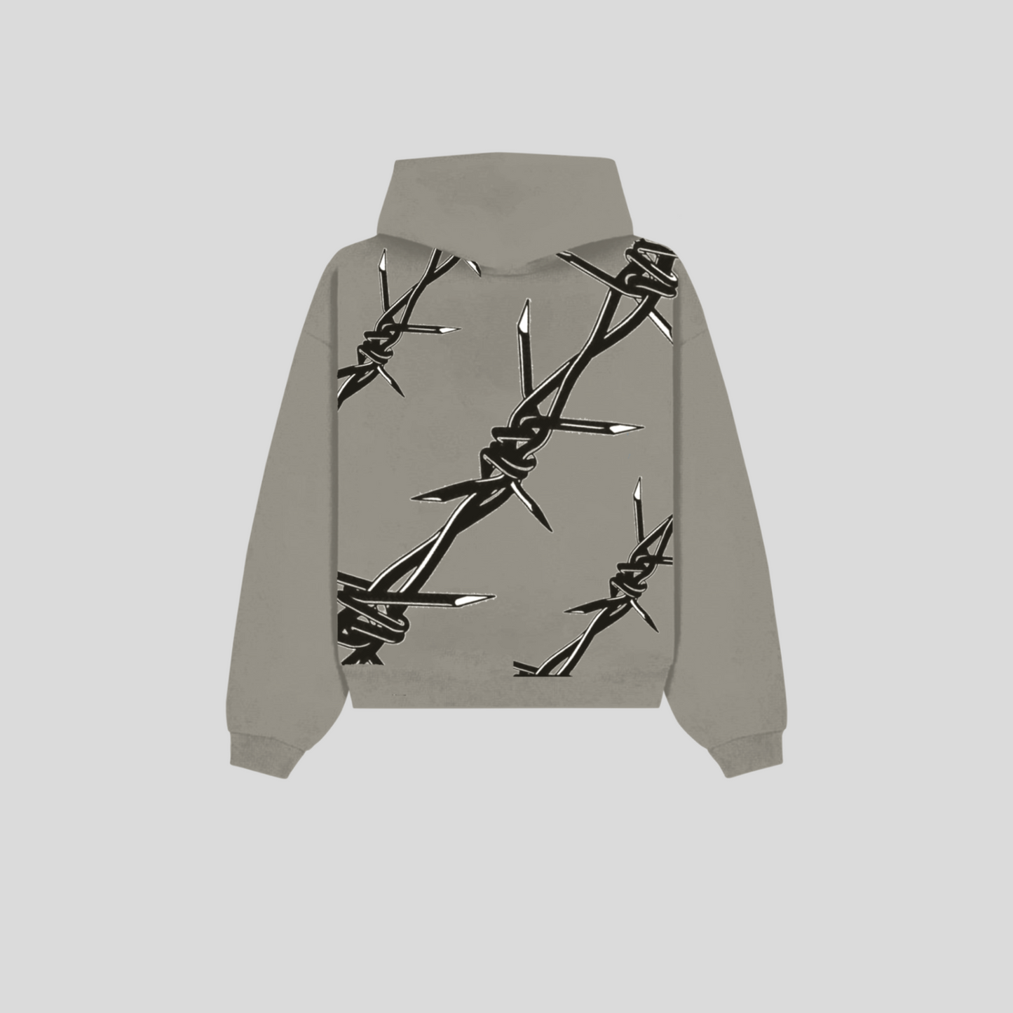 Barbed Wire Hoodie (Grey)