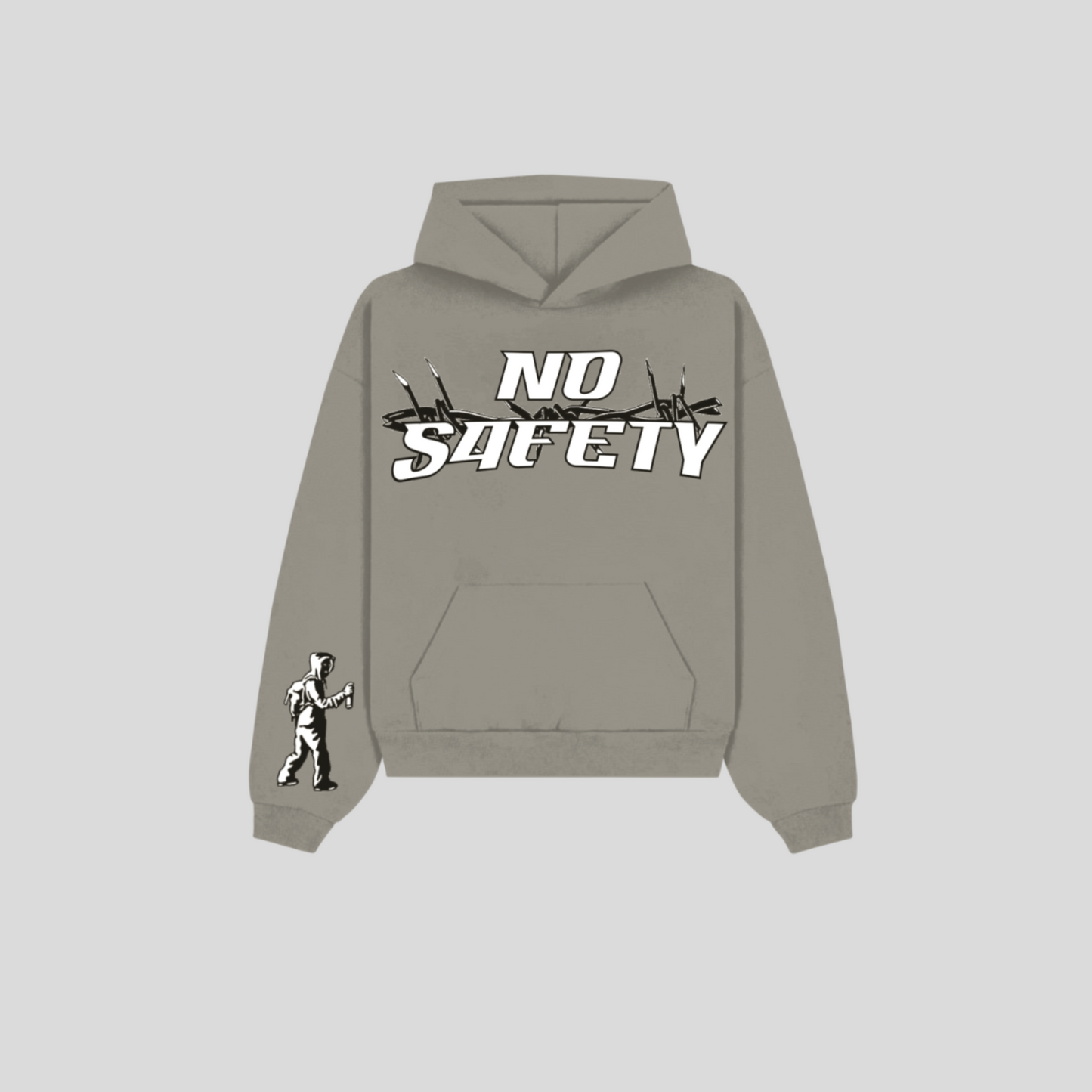 Barbed Wire Hoodie (Grey)