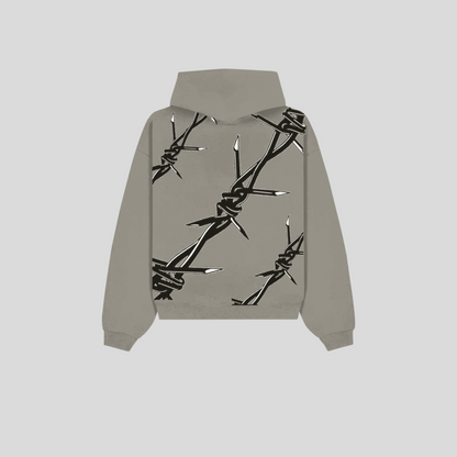Barbed Wire Hoodie (Grey)